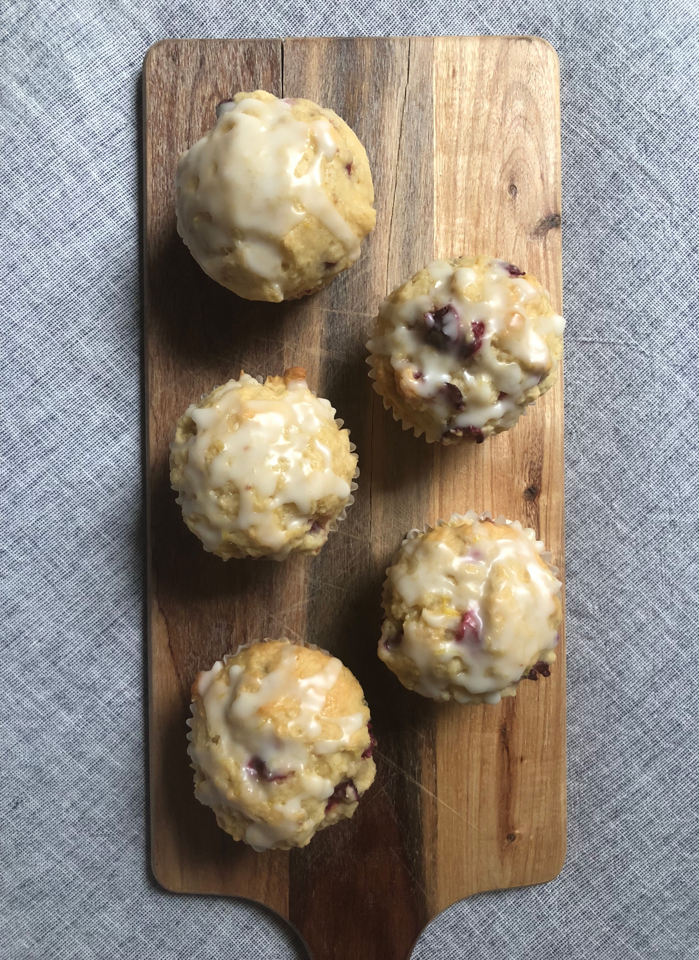 Cranberry Orange Muffins with Lemon Glaze | ashleyperkins.com