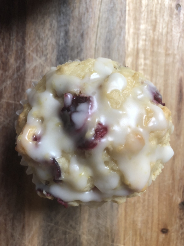 Cranberry Orange Lemon Glazed Muffins Recipe | ashleyperkins.com